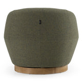 Agatha Modern Hemp Fabric Swivel Accent Chair