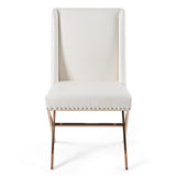 Alexia Modern White + Rosegold Dining Chair