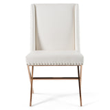 Alexia Modern White + Rosegold Dining Chair