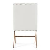 Alexia Modern White + Rosegold Dining Chair