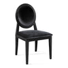 Alice Transitional Black Lacquer Fabric Dining Chair