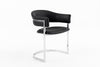 Allie Contemporary Black Leatherette Dining Chair