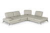 Andrea Modern Grey Leather Sectional Sofa