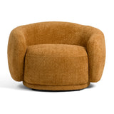 Andrew Modern Orange Fabric Swivel Accent Chair