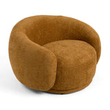 Andrew Modern Orange Fabric Swivel Accent Chair