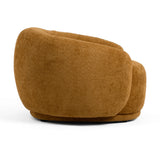 Andrew Modern Orange Fabric Swivel Accent Chair