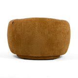 Andrew Modern Orange Fabric Swivel Accent Chair