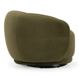 Andrew Modern Green Fabric Swivel Accent Chair