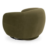 Andrew Modern Green Fabric Swivel Accent Chair