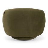 Andrew Modern Green Fabric Swivel Accent Chair