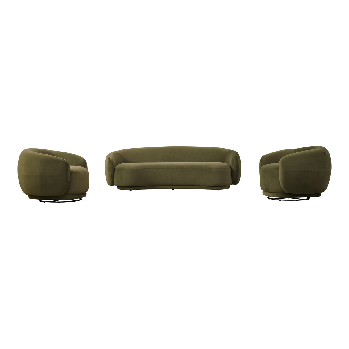 Andrew Modern Green Fabric Sofa Set