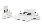 Angela Italian Modern White Eco Leather Bedroom Set