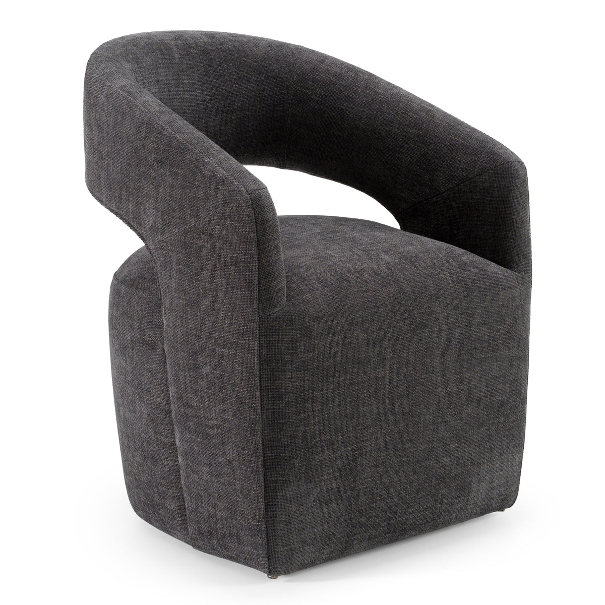 Angie Modern Dark Grey Fabric Dining Chair