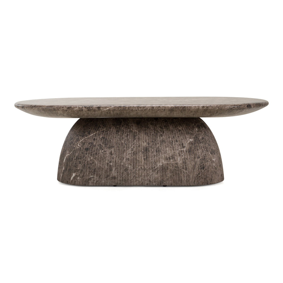 Ararat Modern Faux Marble Concrete Coffee Table