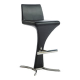 Ascella Modern Black Leatherette Bar Stool