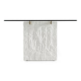 Ashley Modern Glass + White Fiberglass Dining Table