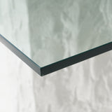 Ashley Modern Glass + White Fiberglass Dining Table