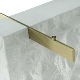 Ashley Modern Glass + White Fiberglass Dining Table