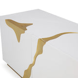Aspen Modern White & Gold TV Stand
