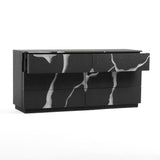 Aspen Modern Matte Brown Ash & Silver Dresser