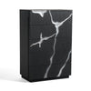 Aspen Modern Matte Brown Ash & Silver Chest