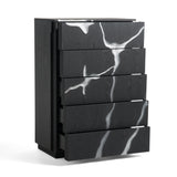 Aspen Modern Matte Brown Ash & Silver Chest