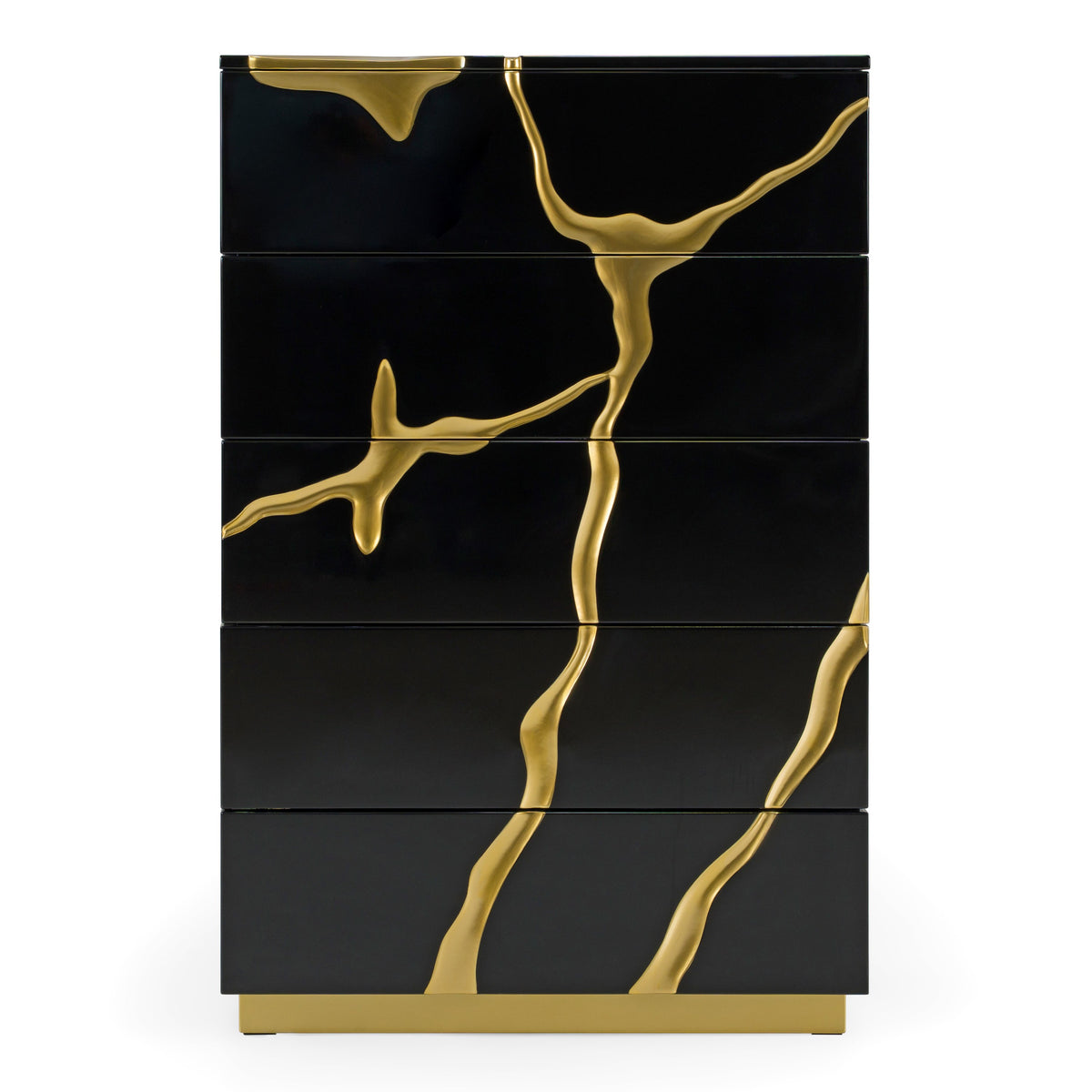 Aspen Modern Black & Gold Wide Chest