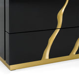 Aspen Modern Black & Gold Wide Chest