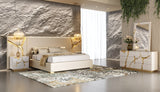  Mielcasa | White Queen Modrest Aspen Modern Beige and White and Gold Bedroom Set | SKU VGVCDB1801-WHT-SET-Q | MPN: 81451 | Free Delivery & Free Return