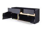 Aspen Modern High Gloss Black & Gold Buffet