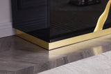 Aspen Modern Black & Gold TV Stand