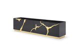 Aspen Modern Black & Gold TV Stand