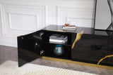 Aspen Modern Black & Gold TV Stand