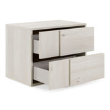 Asus Italian Modern White Washed Oak Nightstand