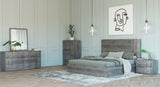 Eastern King Asus Italian Modern Elm Grey Bedroom Set