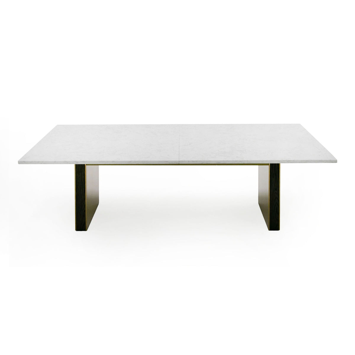 Auer White Marble & Gold Dining Table