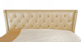 Monica Modern Champagne Leather Bed