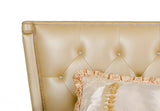 Monica Modern Champagne Leather Bed