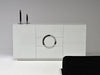 Ovidius Modern White Crocodile Lacquer Bed