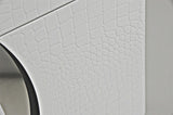 Ovidius Modern White Crocodile Lacquer Bed