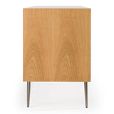 Azteca Modern White Oak + Black Geometric Pattern Buffet
