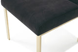 Reba Modern Black Velvet & Gold Dining Chair (Set of 2)