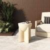 Elsa Modern Beige Concrete Round End Table