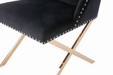 Alexia Modern Black & Rosegold Dining Chair