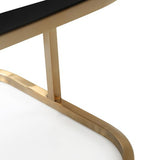 Yukon Modern Black Velvet & Gold Dining Chair