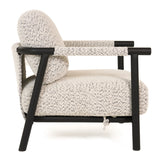 Balko Modern Grey Fabric + Black Accent Chair
