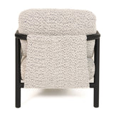 Balko Modern Grey Fabric + Black Accent Chair