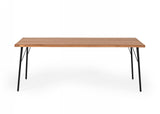 Barnum Industrial Oak and Black Iron Live Edge Dining Table