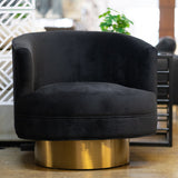 Basalt Modern Black Fabric Accent Chair