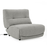 Basil Modern Grey Fabric Large Electric Recliner Chair